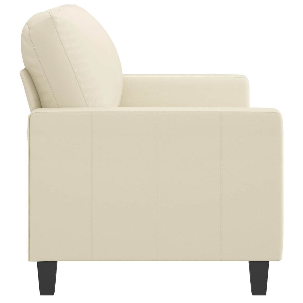 Dvosjed od tkanine krem 120 cm od umjetne kože