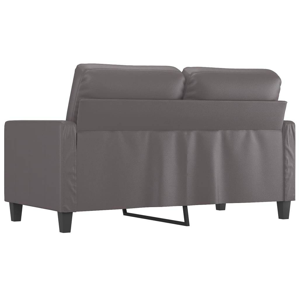 Dvosjed od tkanine siva 120 cm od umjetne kože