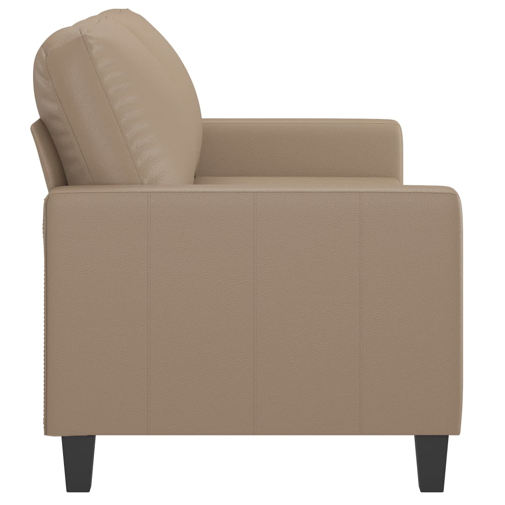 Dvosjed od tkanine cappuccina 140 cm od umjetne kože