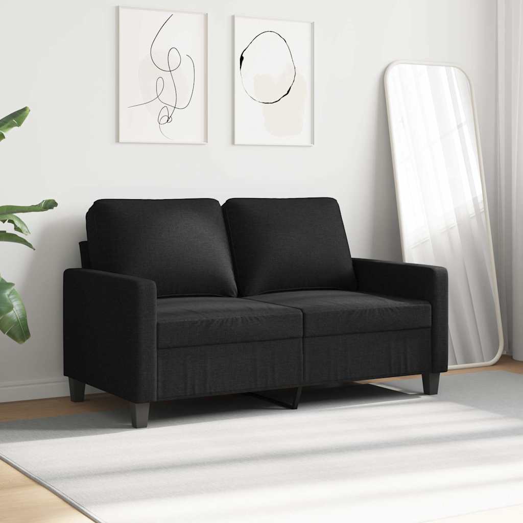 Dvosjed od tkanine crni 120 cm Crna