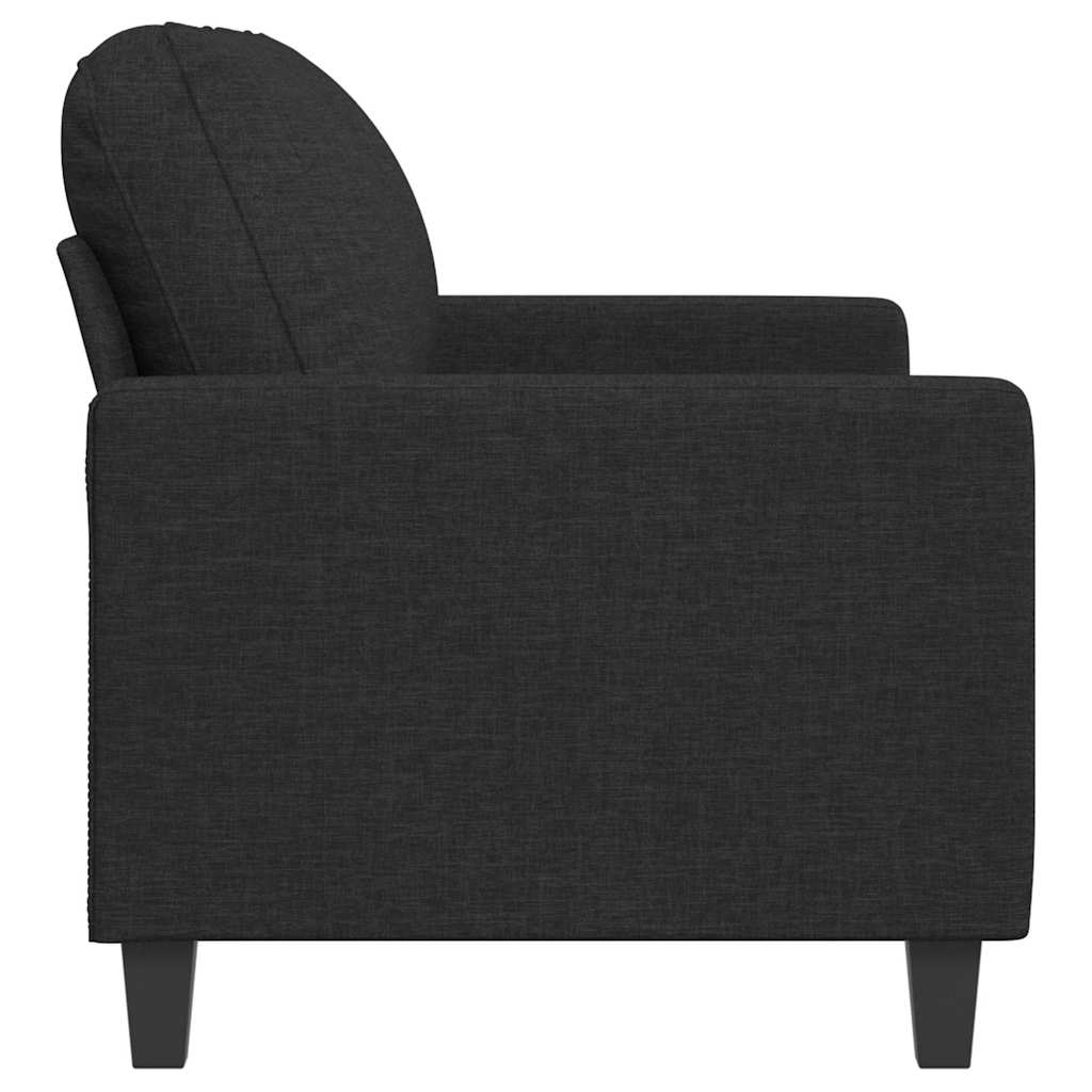 Dvosjed od tkanine crni 120 cm Crna