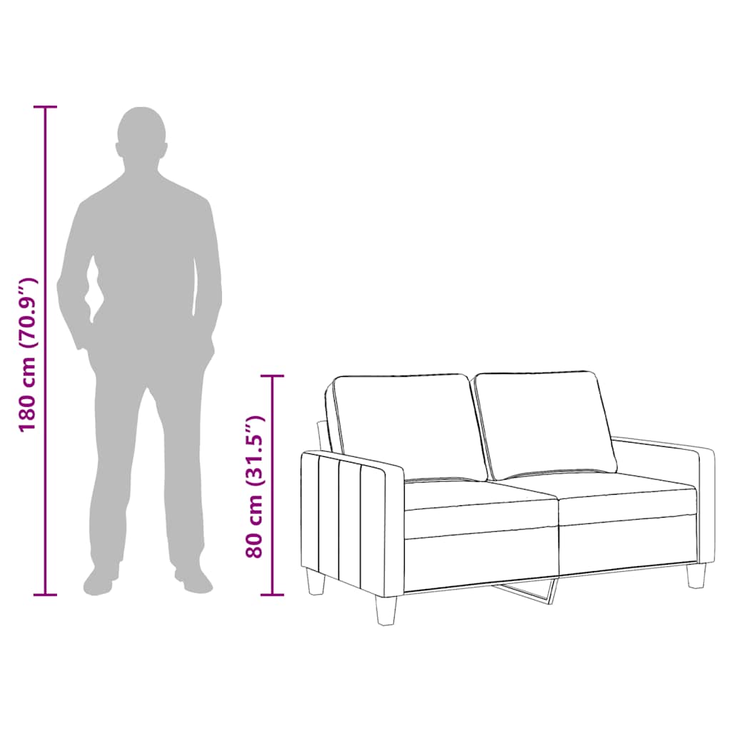 Dvosjed od tkanine svjetložuti 120 cm