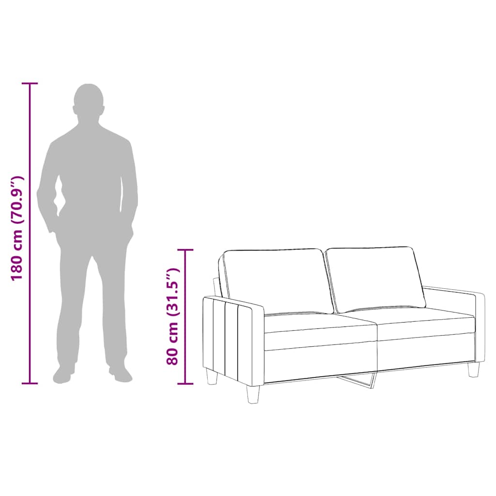 Dvosjed od tkanine svjetlosivi 140 cm