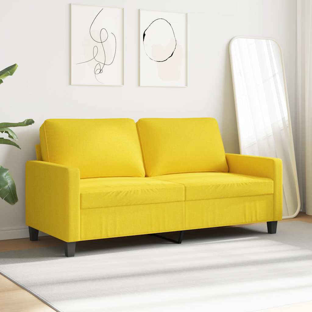 Dvosjed od tkanine svjetložuti 140 cm
