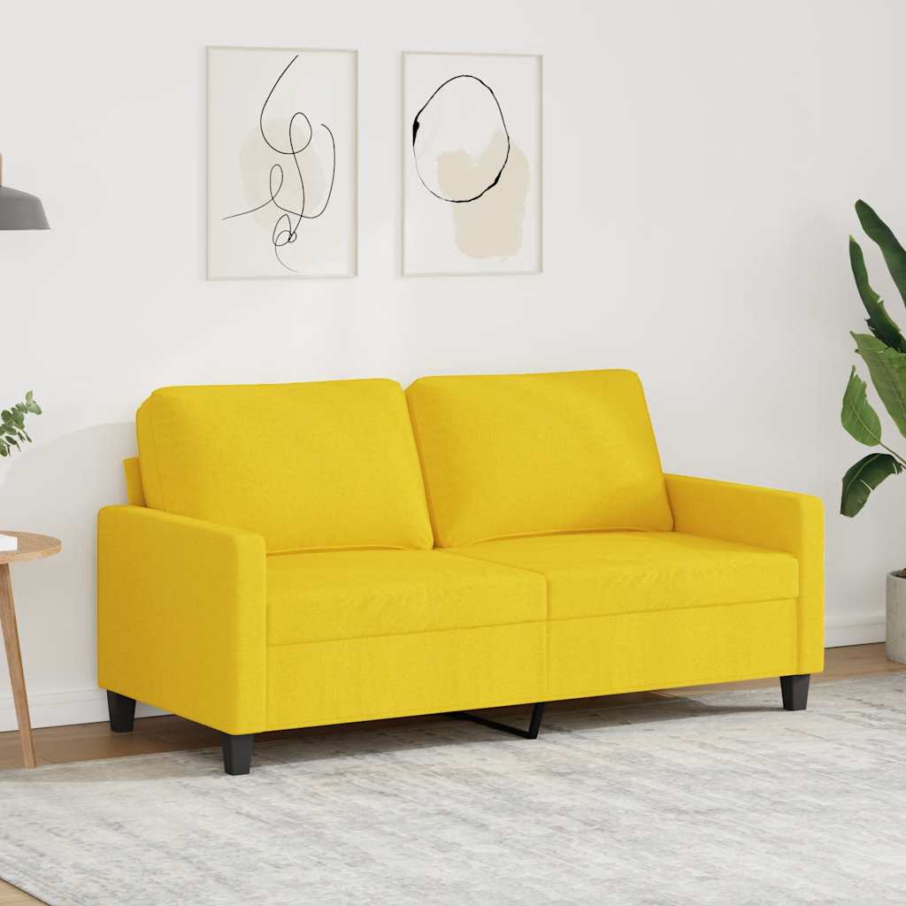 Dvosjed od tkanine svjetložuti 140 cm