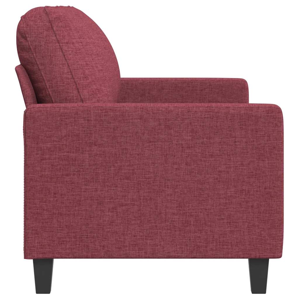 Dvosjed od tkanine crvena boja vina 140 cm