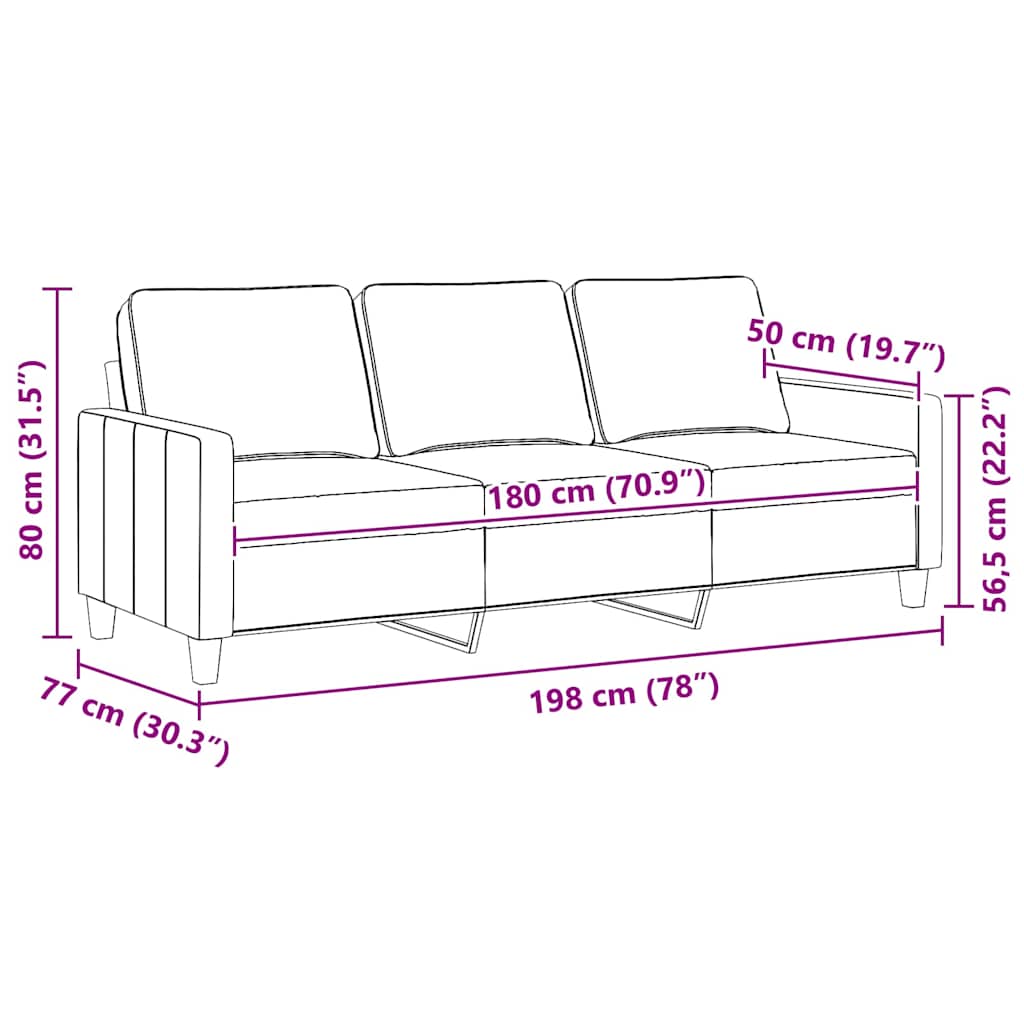 Trosjed od tkanine crvena boja vina 180 cm