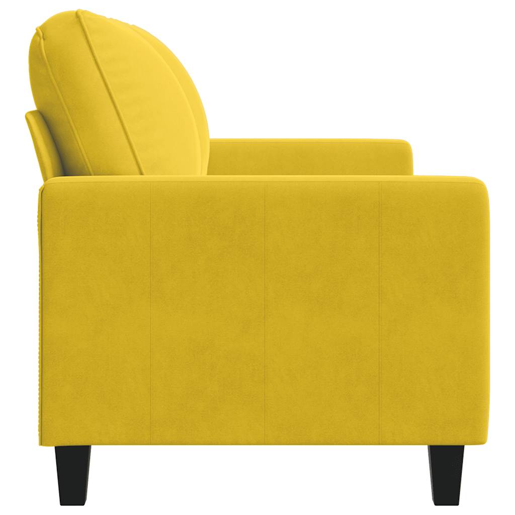 Dvosjed žuti 120 cm baršunasti