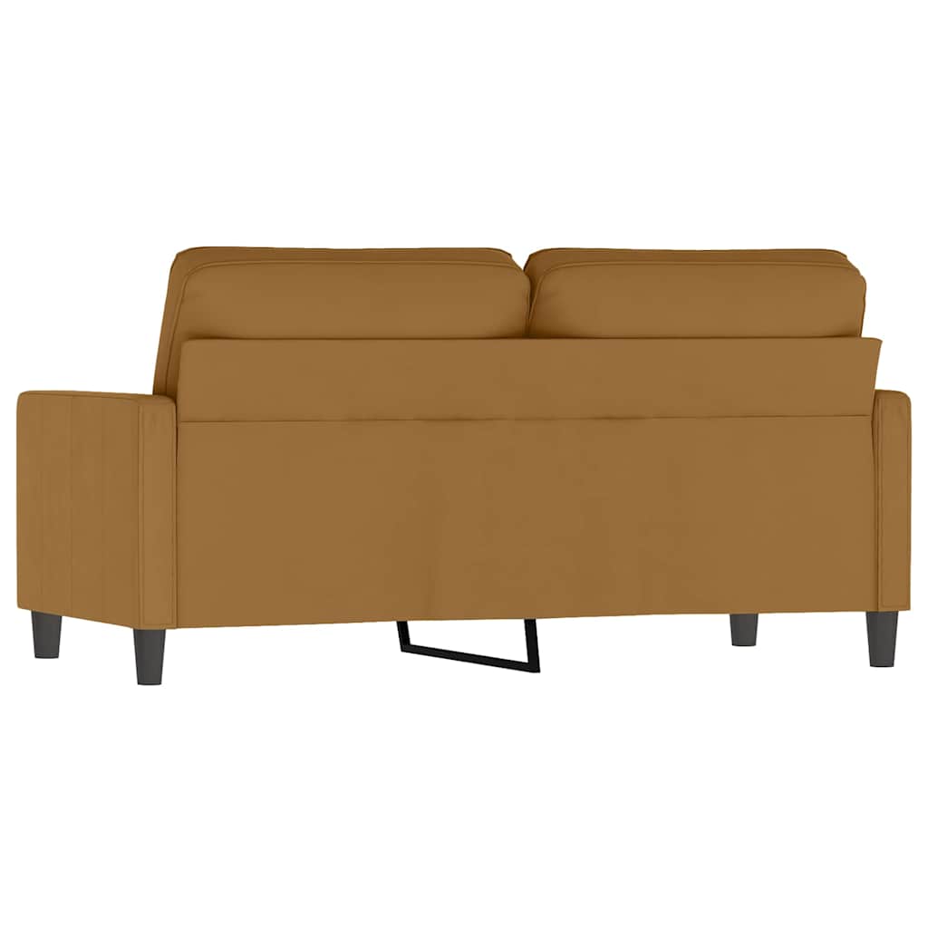 Dvosjed smeđi 140 cm baršunasti Smeđa