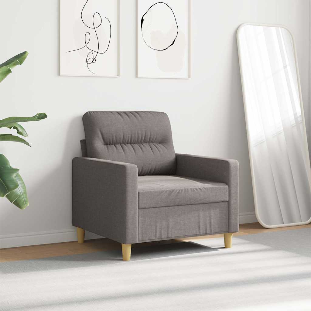 Fotelja smeđesiva 60 cm od tkanine