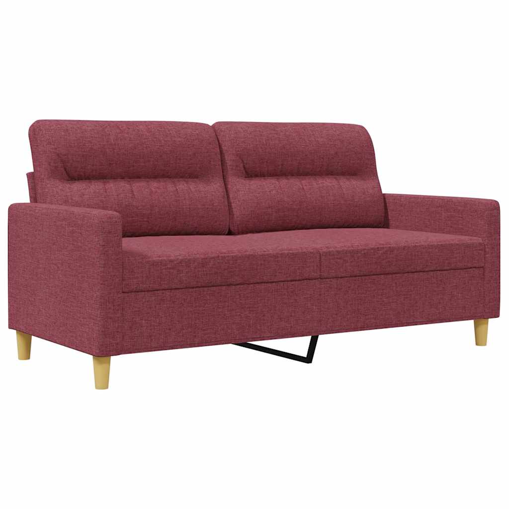 Dvosjed od tkanine crvena boja vina 140 cm