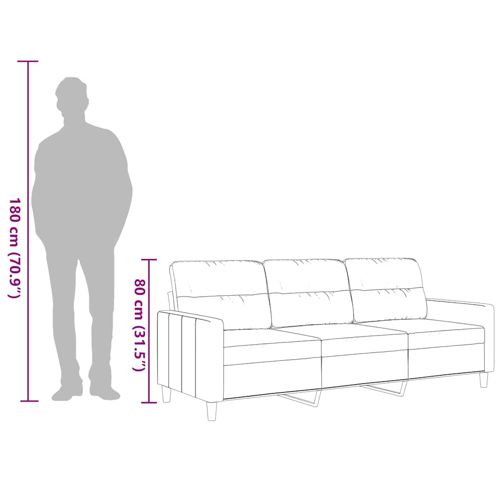 Trosjed od tkanine smeđi 180 cm