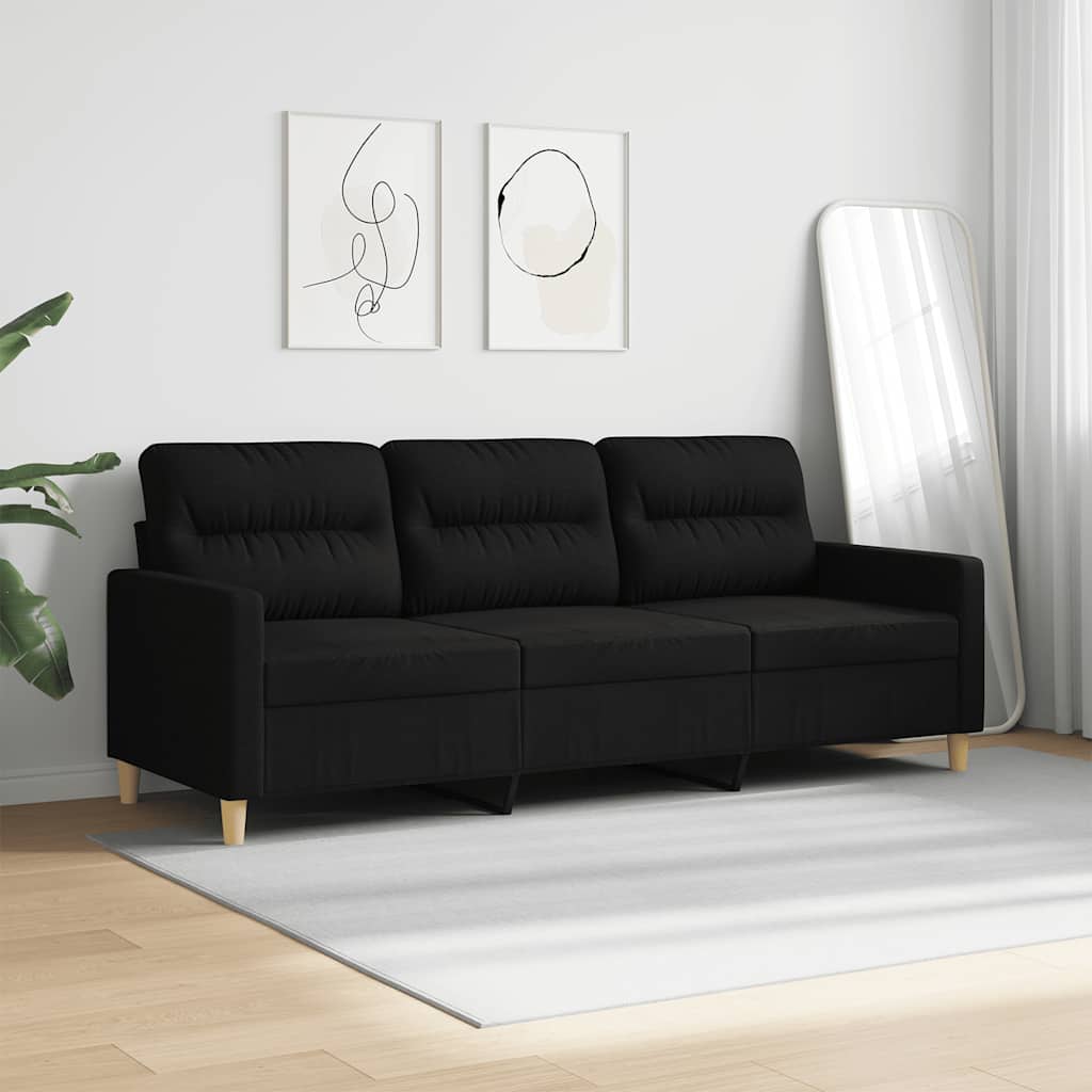 Trosjed od tkanine Crna 180 cm