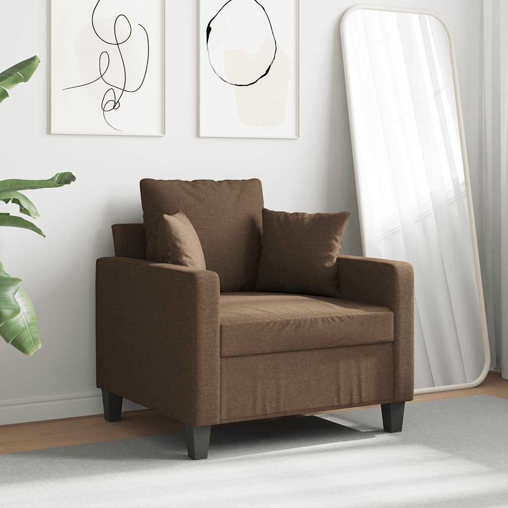 Fotelja smeđa 60 cm od tkanine