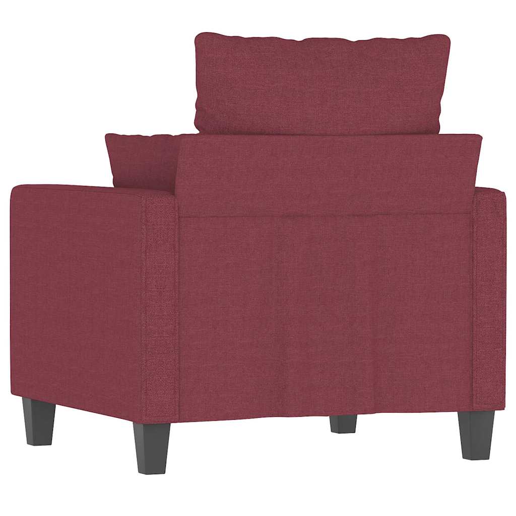 Fotelja crvena boja vina 60 cm od tkanine