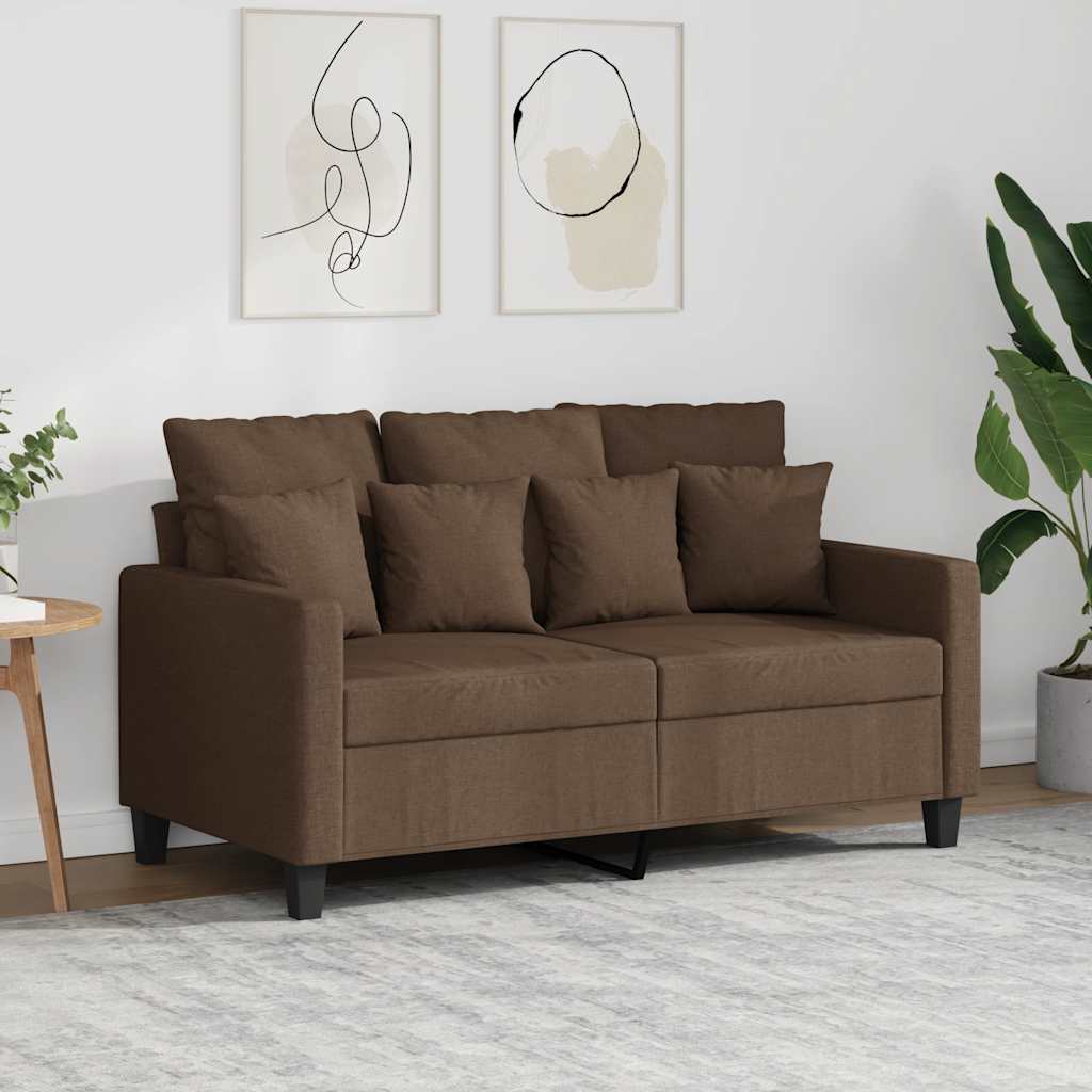 Dvosjed od tkanine smeđi 120 cm