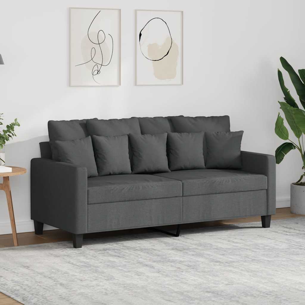 Dvosjed od tkanine tamnosivi 140 cm