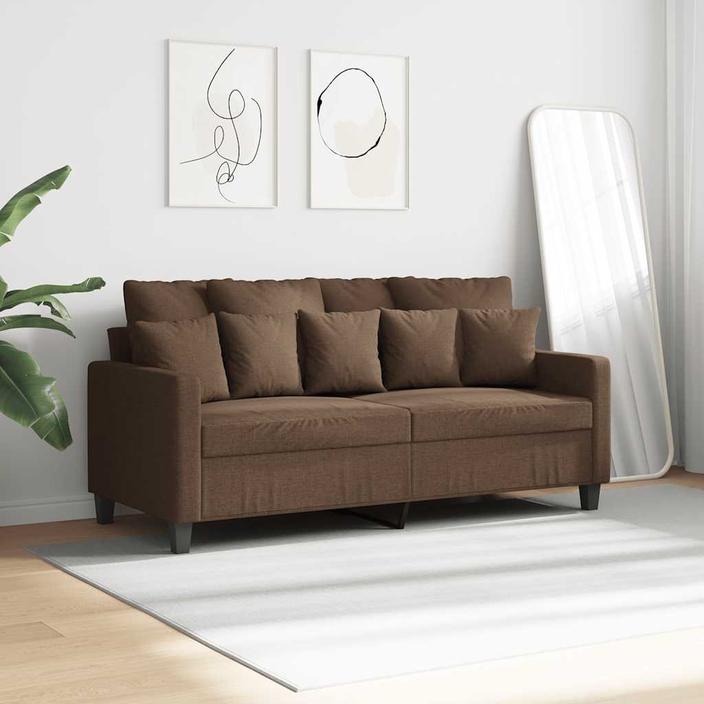 Dvosjed od tkanine smeđi 140 cm