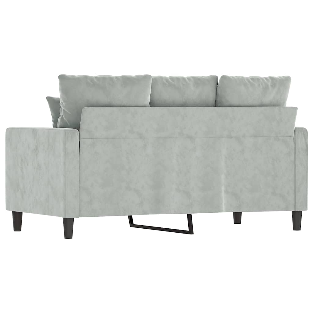 Dvosjed svjetlosivi 120 cm baršunasti