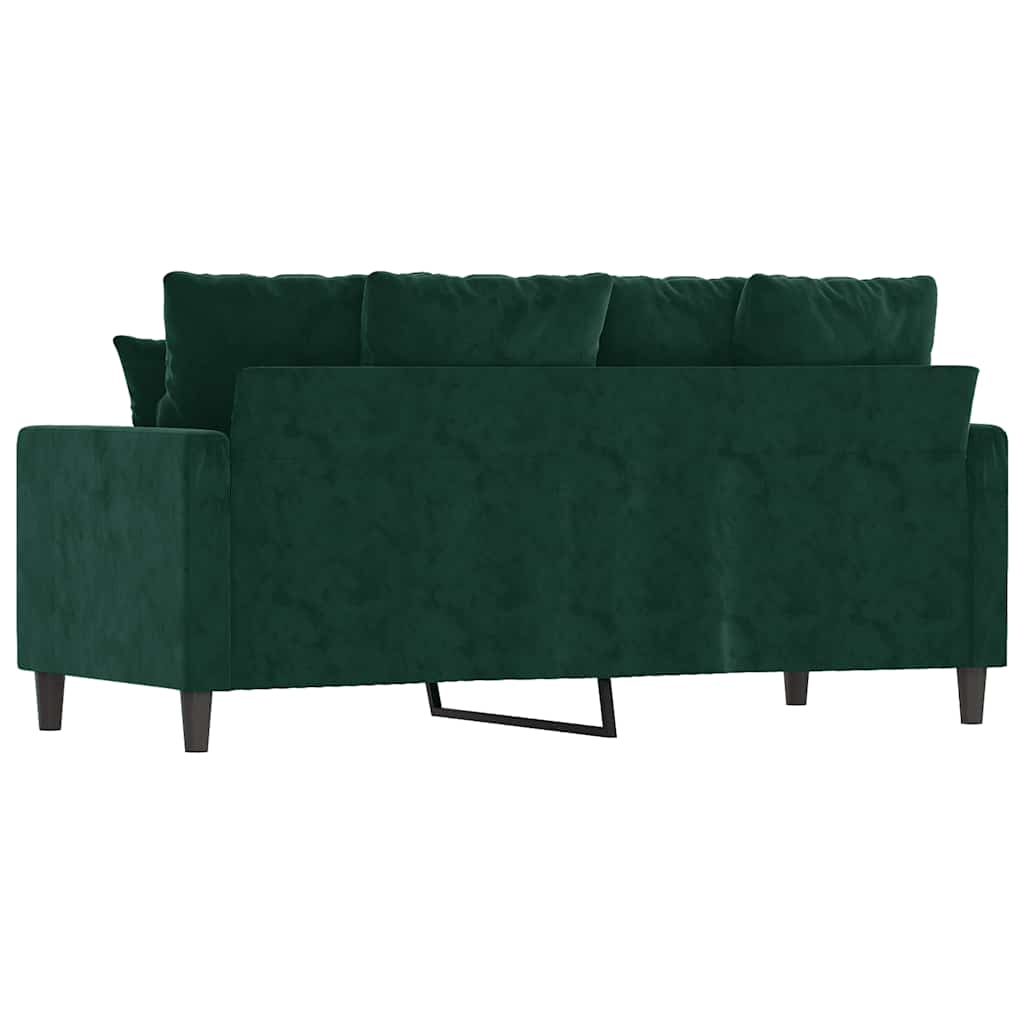Dvosjed tamnozeleni 140 cm baršunasti