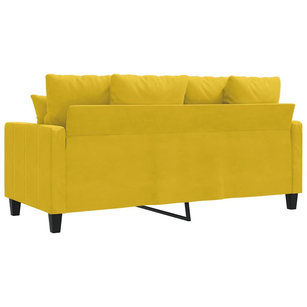 Dvosjed žuti 140 cm baršunasti