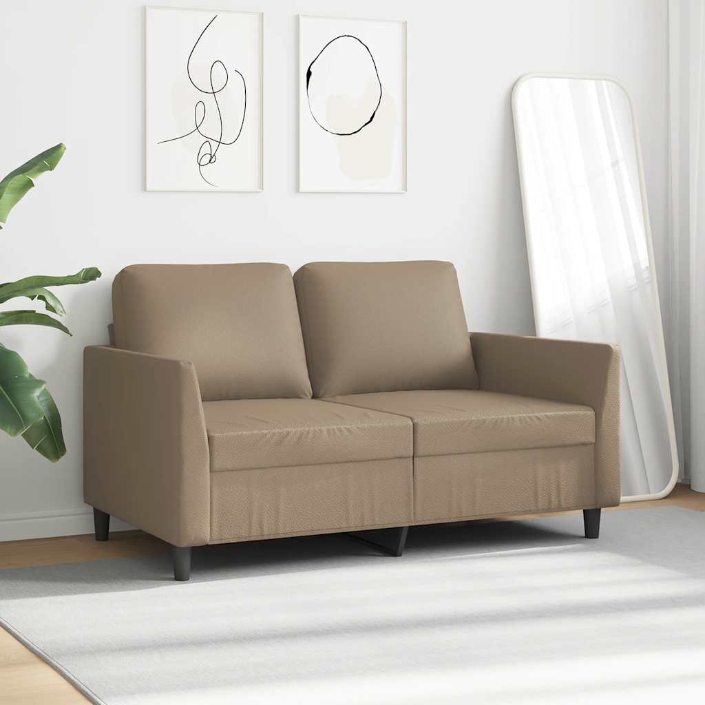 Dvosjed od tkanine boja cappuccina 120 cm od umjetne kože