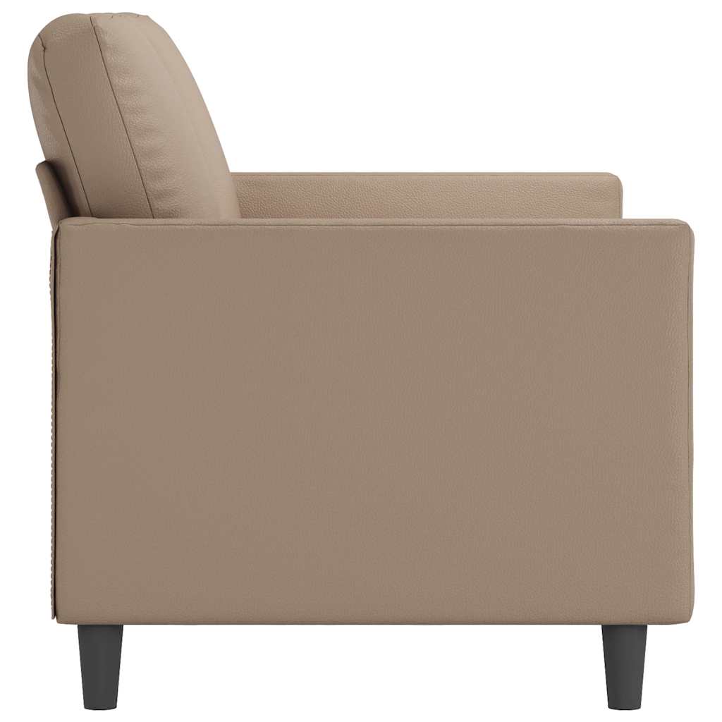 Dvosjed od tkanine boja cappuccina 120 cm od umjetne kože Smeđa