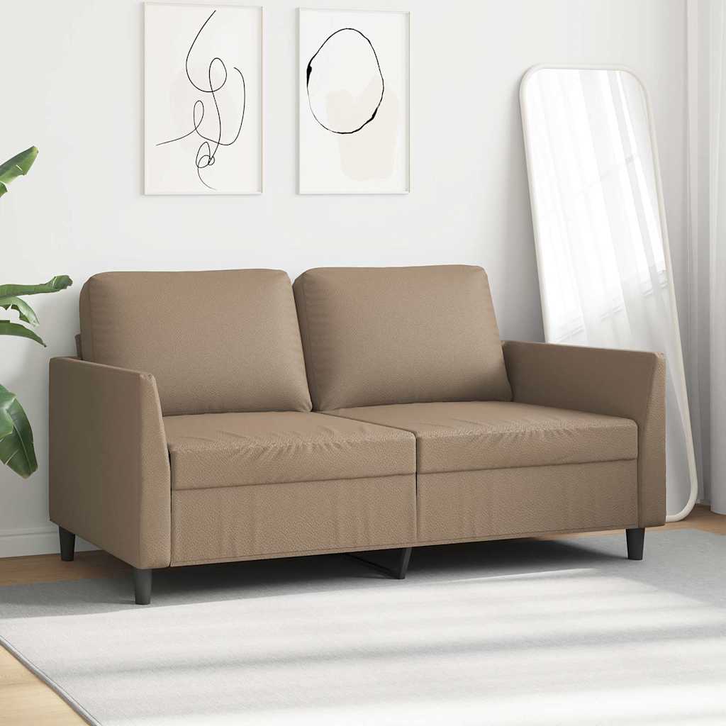 Dvosjed od tkanine cappuccina 140 cm od umjetne kože