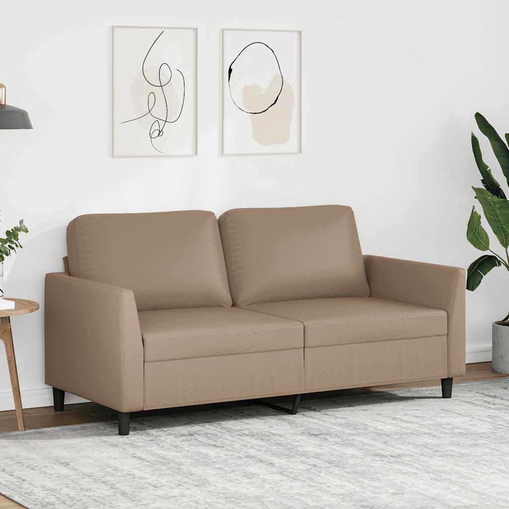 Dvosjed od tkanine cappuccina 140 cm od umjetne kože