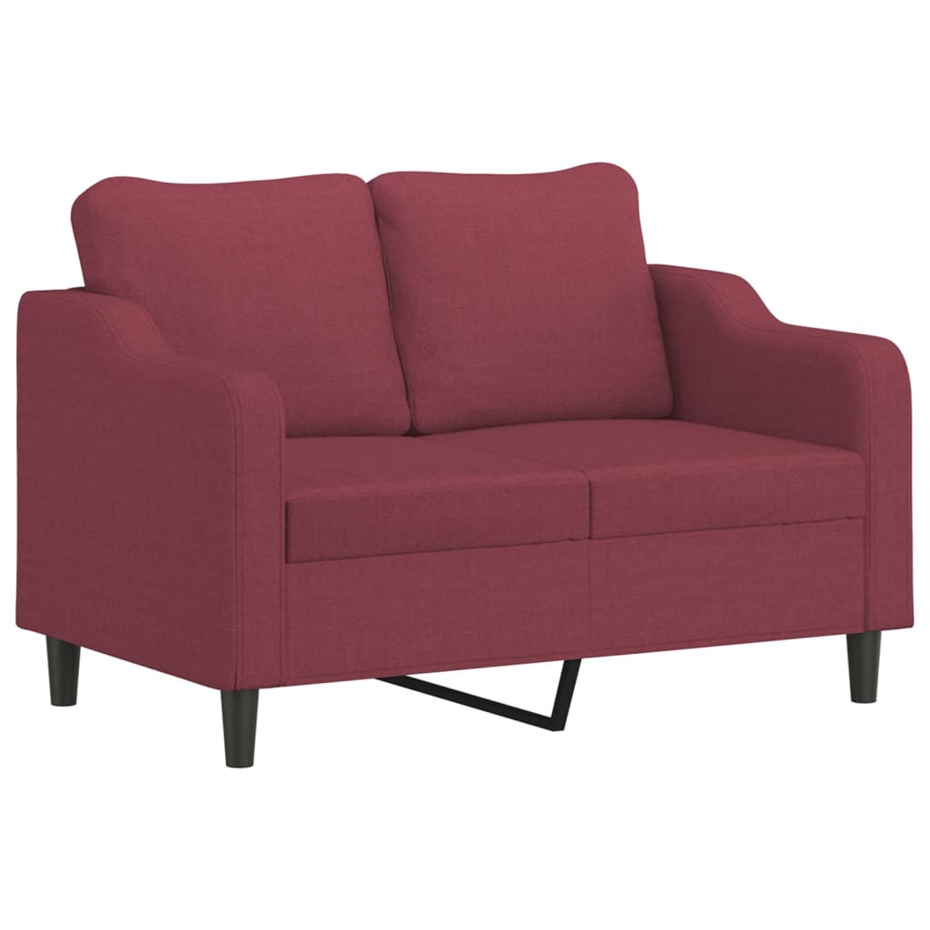 Dvosjed od tkanine crvena boja vina 120 cm