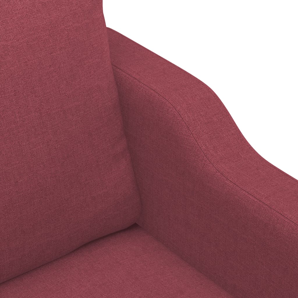 Dvosjed od tkanine crvena boja vina 120 cm