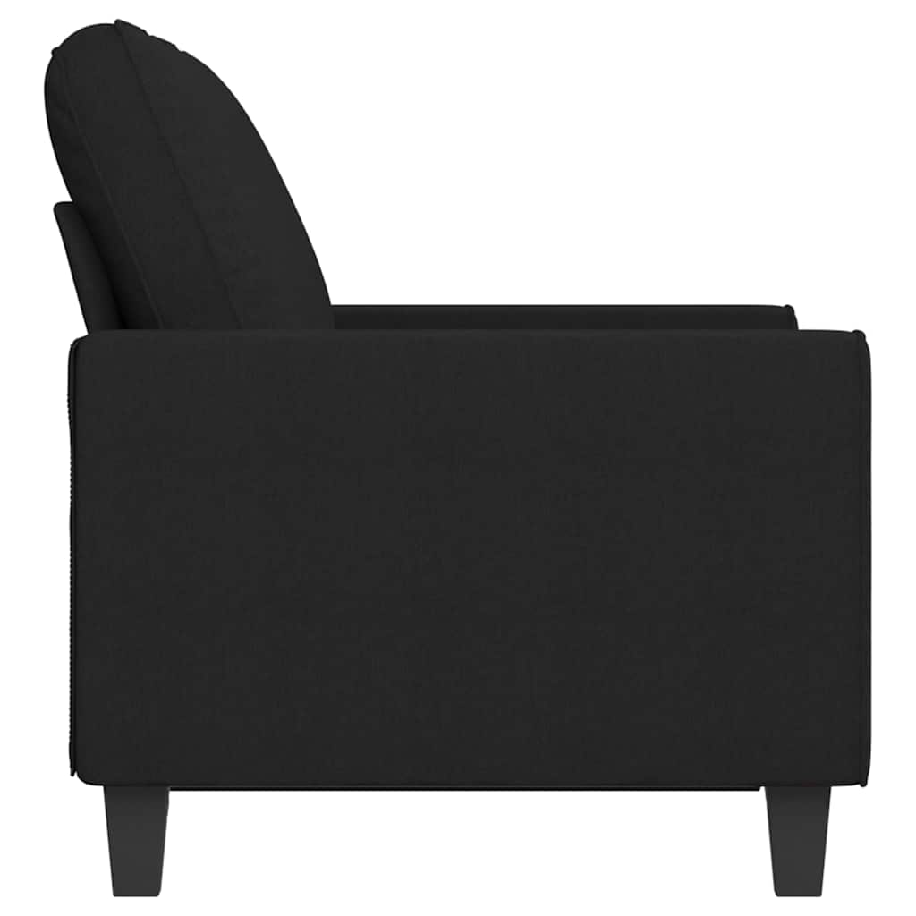 Dvosjed od tkanine crni 120 cm