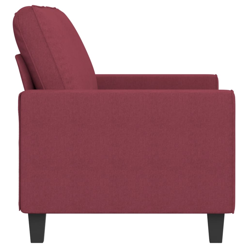 Dvosjed od tkanine crvena boja vina 140 cm