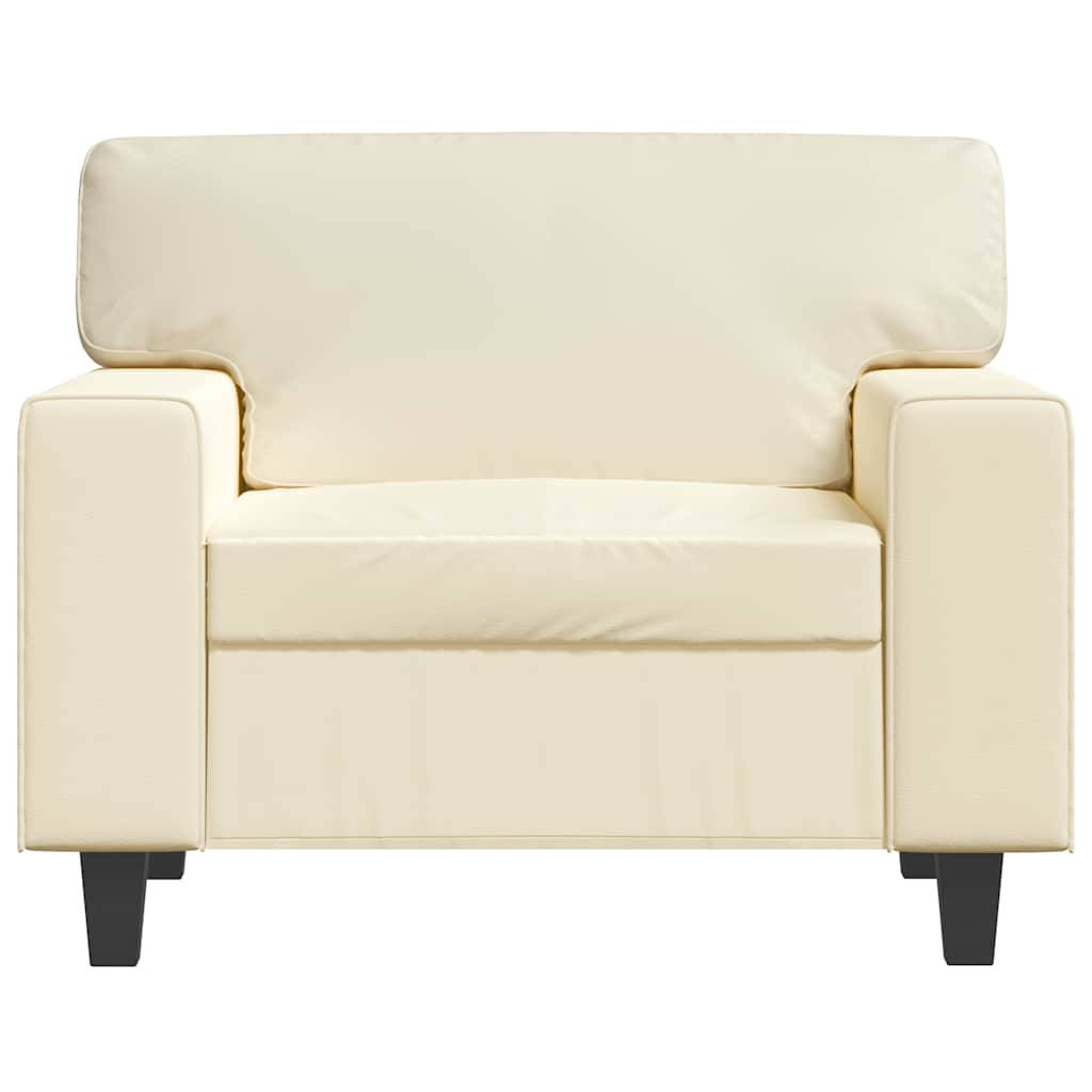 Fotelja krem 60 cm od umjetne kože