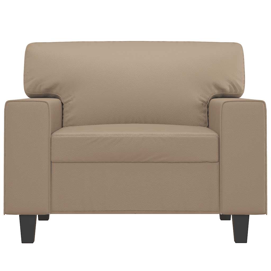 Fotelja boja cappuccina 60 cm od umjetne kože