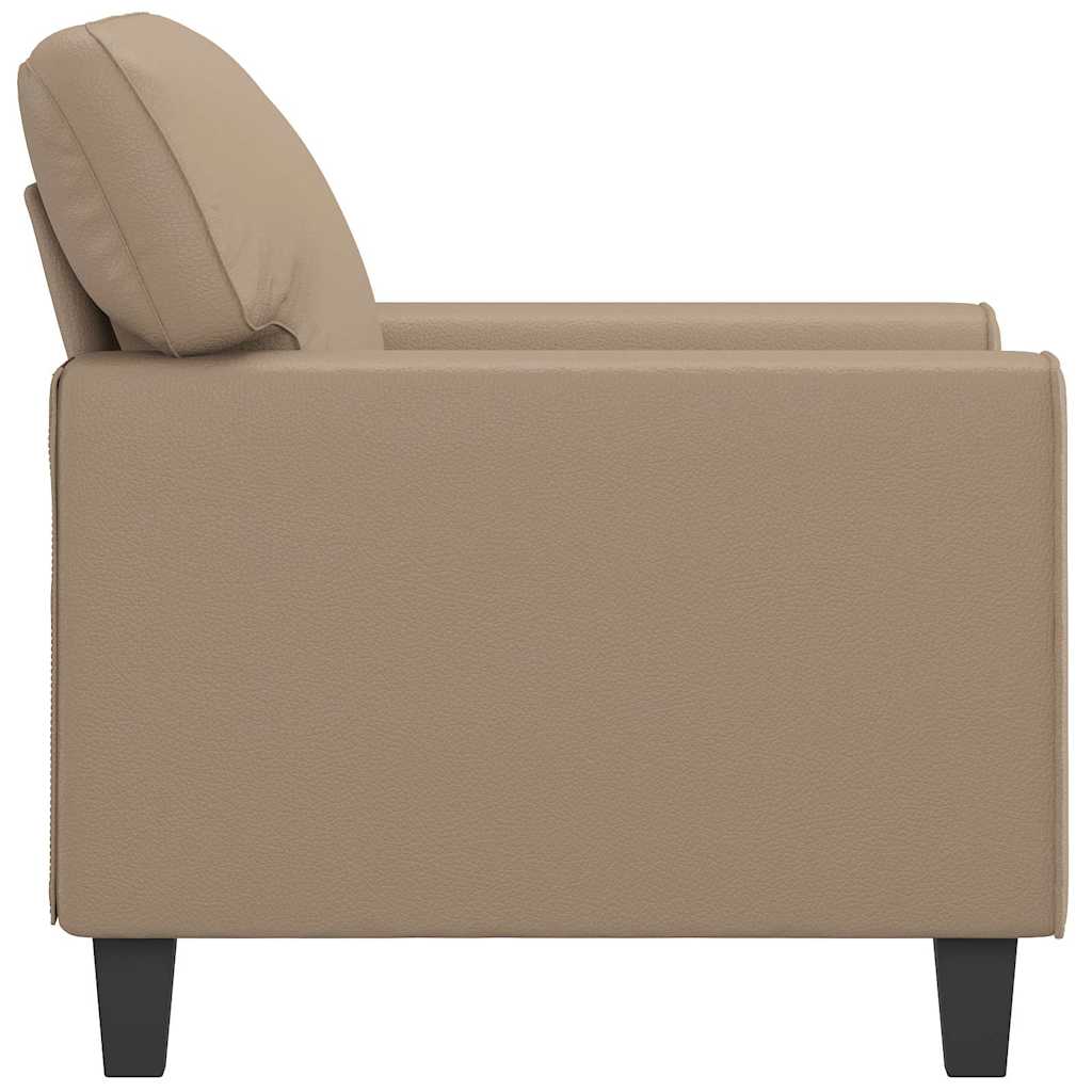 Fotelja boja cappuccina 60 cm od umjetne kože