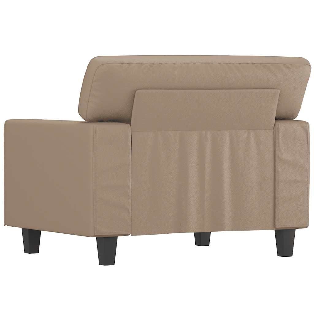 Fotelja boja cappuccina 60 cm od umjetne kože