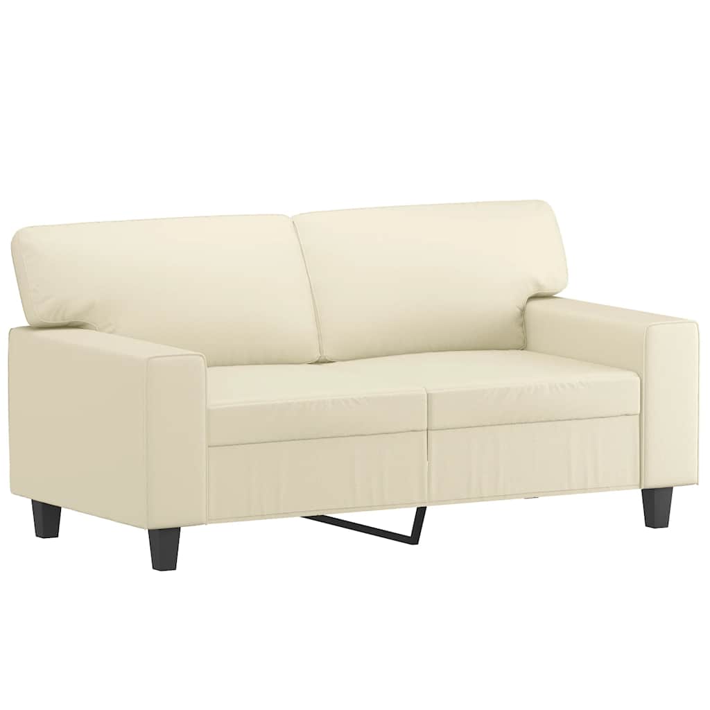 Dvosjed od tkanine krem 120 cm od umjetne kože