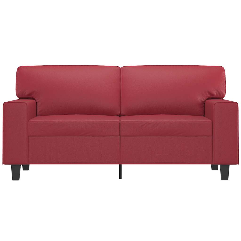 Dvosjed od tkanine crvena boja vina 120 cm od umjetne kože