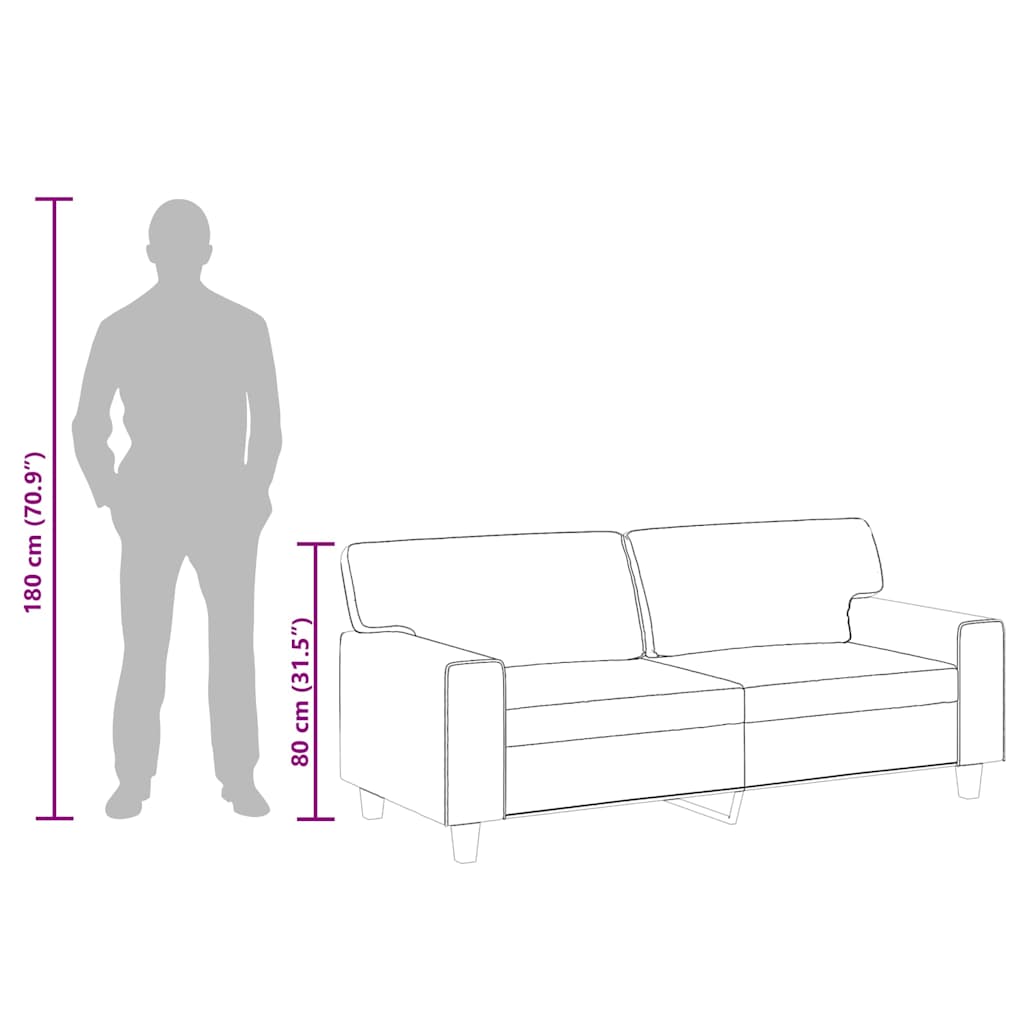 Dvosjed od tkanine siva 140 cm od umjetne kože