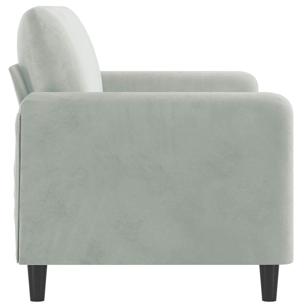 Dvosjed Svjetlosiva 140 cm baršunasti
