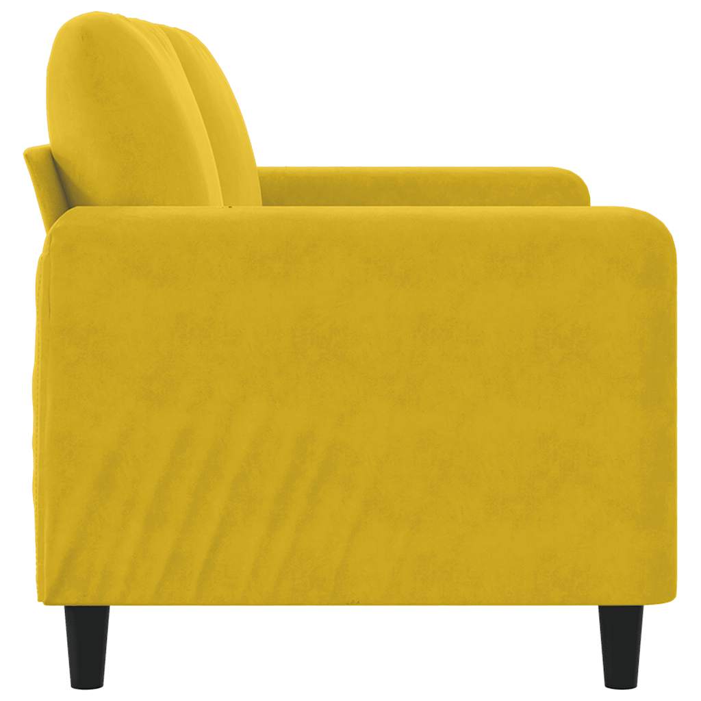 Dvosjed žuti 140 cm baršunasti