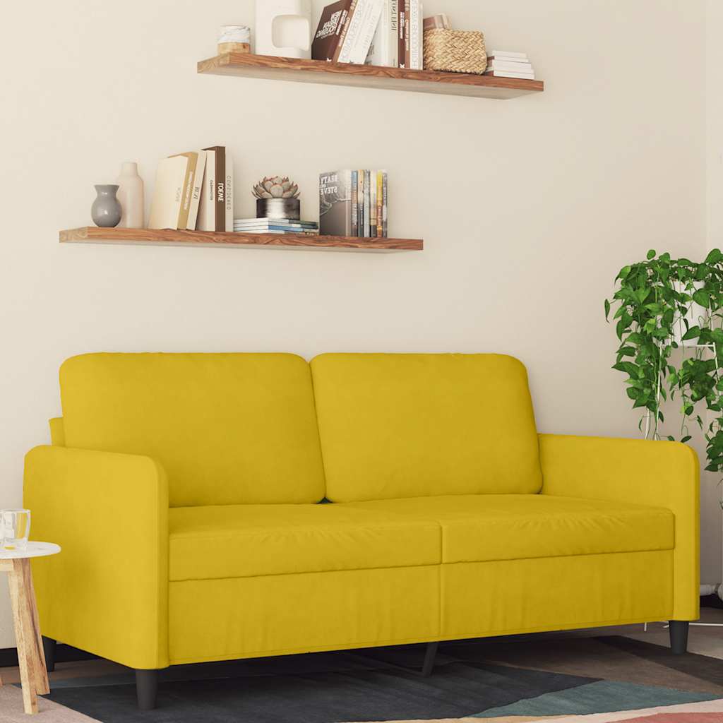 Dvosjed žuti 140 cm baršunasti