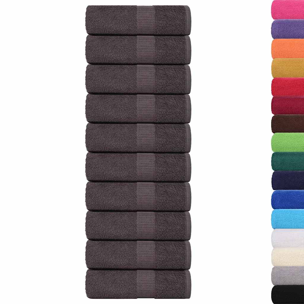 Ručnici za goste FROGN 10 kom antracit 30x50 cm 360 g/m²