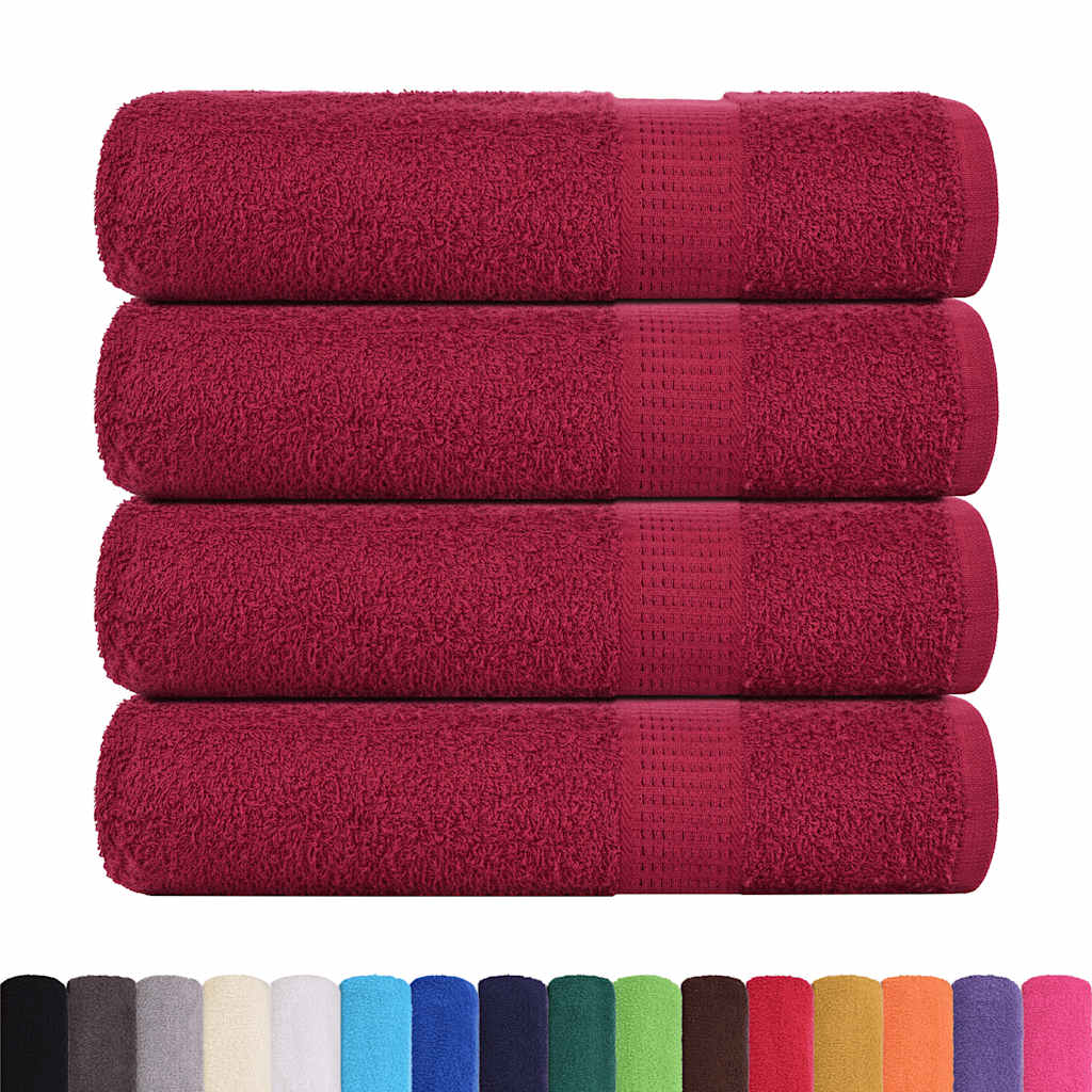 Ručnici za kupanje FROGN 4 kom bordo 100x150 cm 360 g/m²
