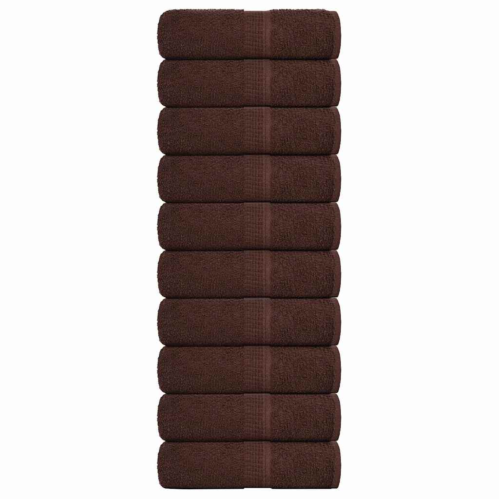 Ručnici za pranje FROGN 10 kom smeđi 30x30 cm 360 g/m²