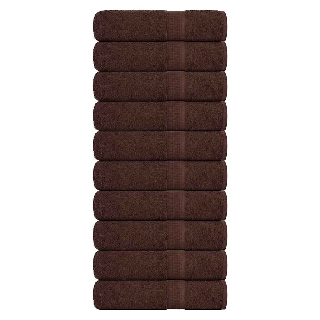 Ručnici za ruke FROGN 10 kom smeđi 50x100 cm 360 g/m²