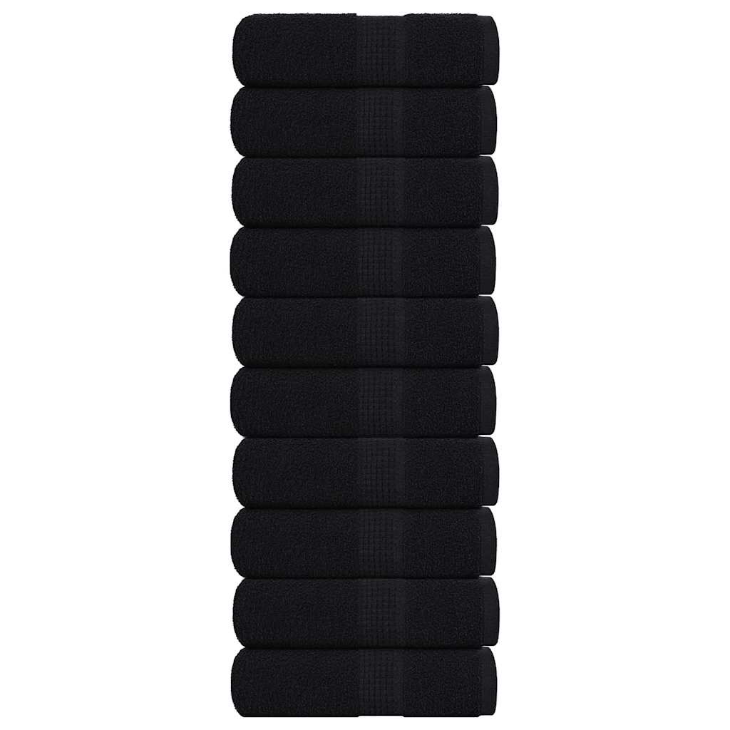 Ručnici za pranje FROGN 10 kom crne 30x30 cm 360 g/m²
