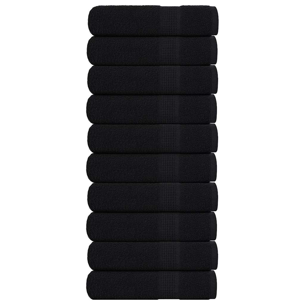 Ručnici za kupanje FROGN 10 kom crni 100x150 cm 360 g/m²