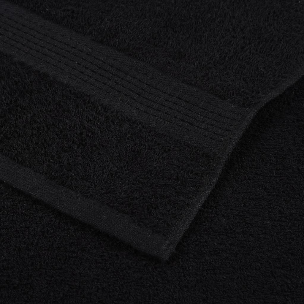Ručnici za saunu FROGN 2 kom crne 80x200 cm 360 g/m²